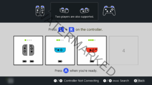 The different types of Joy-Con pairings. Two controllers can be used at once as a single controller unit, or played separately sideways.