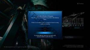 A difficulty select screen from the game's demo. Players can choose from Easy, Classic and Normal.