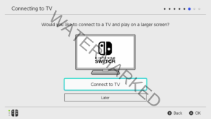 A TV Setup screen on the Switch.