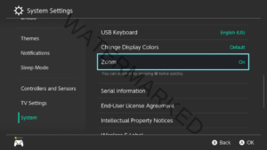 A screenshot showing how to activate the new zoom feature.
