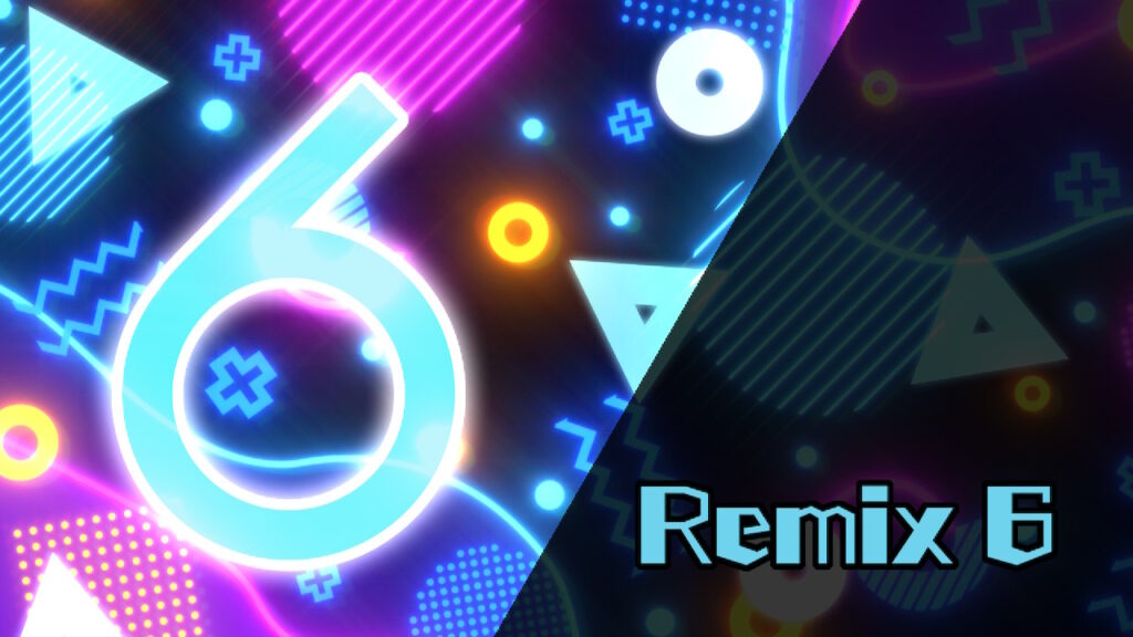 A title card for a Remix appears on screen. The text "Remix 6" is visible on screen.